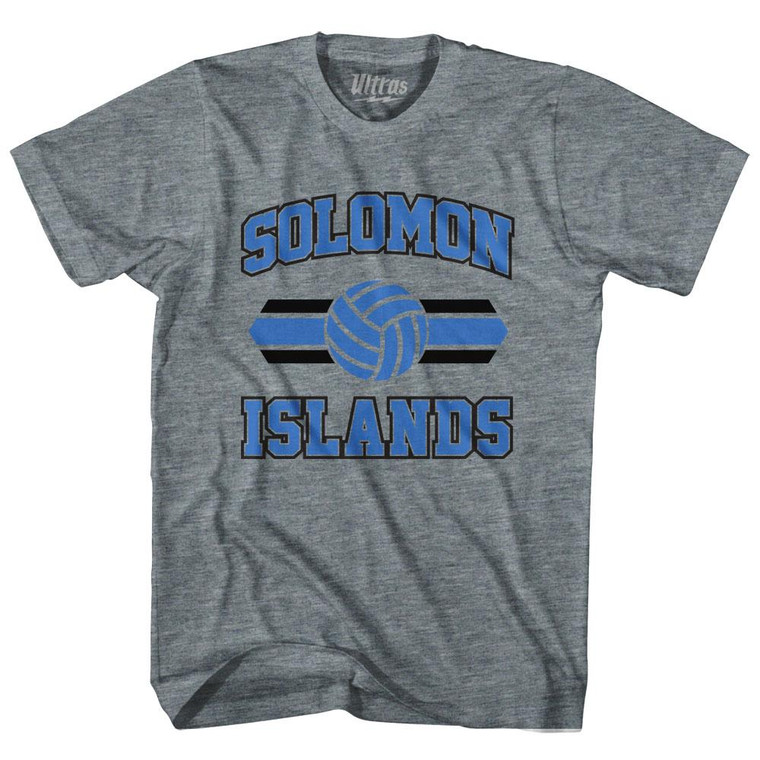 Solomon Islands 90's Volleyball Team Tri-Blend Adult T-shirt - Athletic Grey