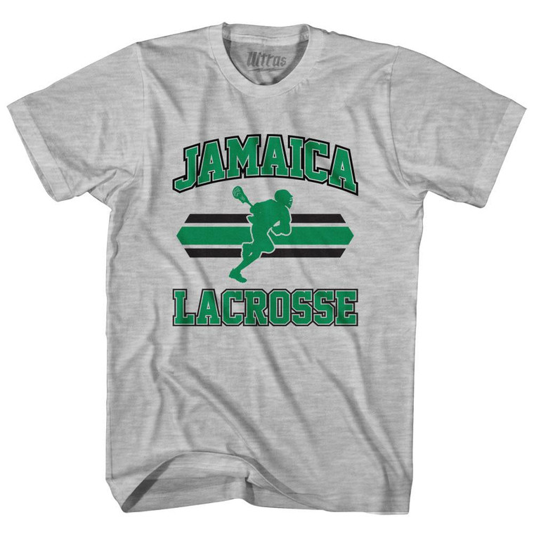 Jamaica 90's Lacrosse Team Cotton Adult T-shirt - Grey Heather