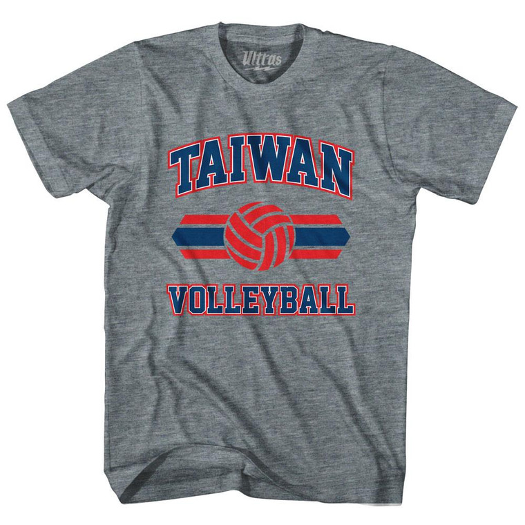 Taiwan 90's Volleyball Team Tri-Blend Adult T-shirt - Athletic Grey
