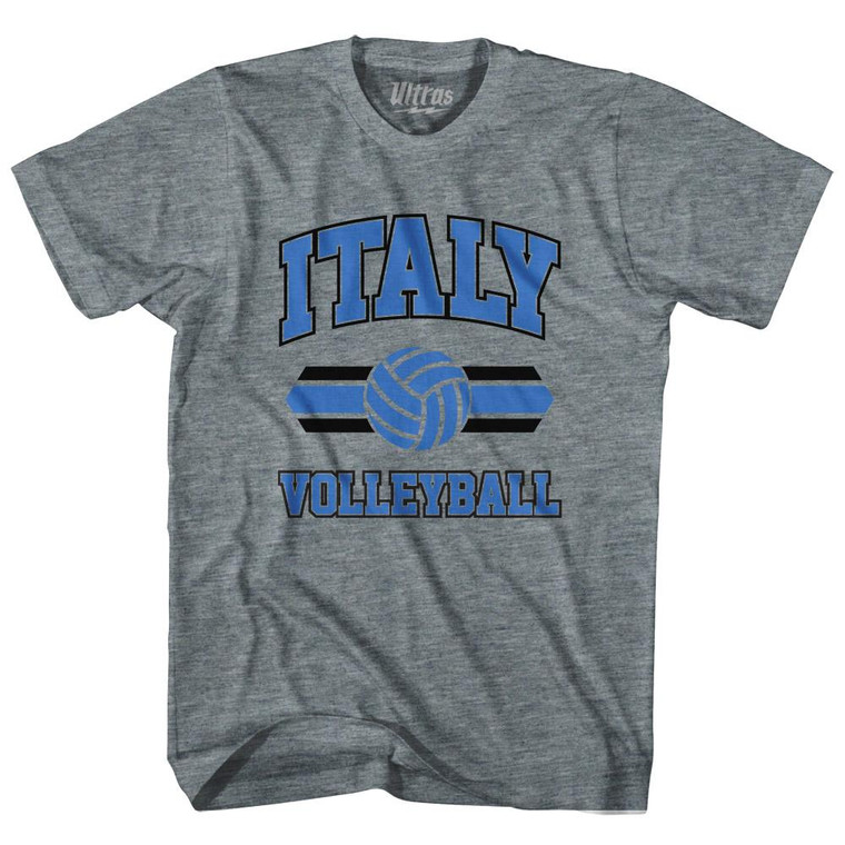 Italy 90's Volleyball Team Tri-Blend Adult T-shirt - Athletic Grey