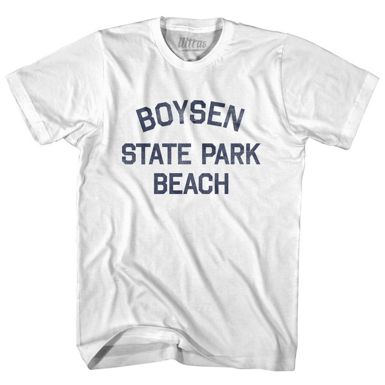Wyoming Boysen State Park Beach Womens Cotton Junior Cut Vintage T-shirt - White Wyoming Boysen State Park Beach Womens Cotton Junior Cut Vintage T-shirt - White