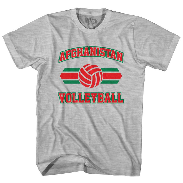Afghanistan 90's Volleyball Team Cotton Adult T-shirt - Grey Heather