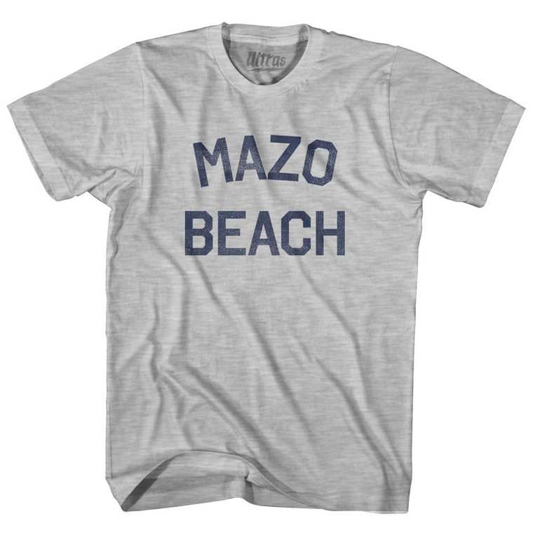 Wisconsin Mazo Beach Womens Cotton Junior Cut Vintage T-shirt - Grey Heather