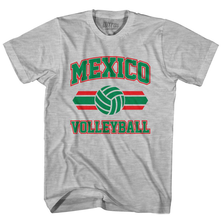 Mexico 90's Volleyball Team Cotton Adult T-shirt - Grey Heather