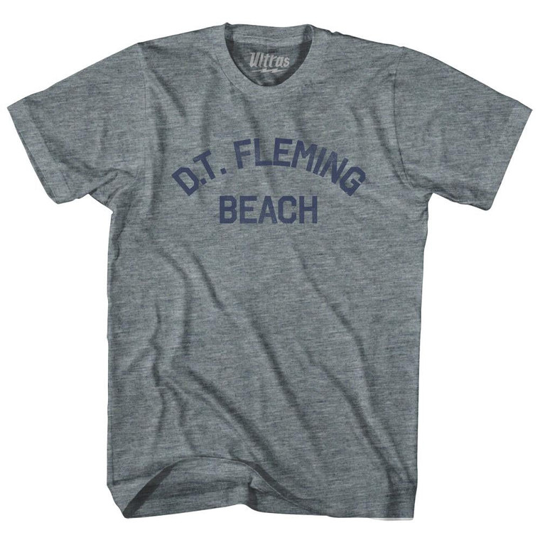 D.T.Fleming Beach Womens Tri-Blend Junior Cut Vintage T-shirt - Athletic Grey