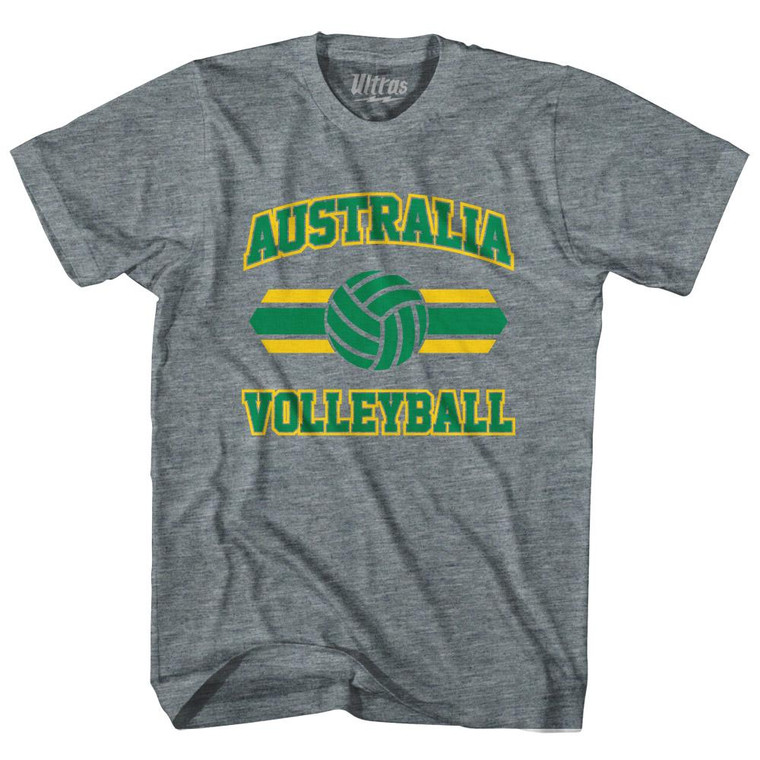 Australia 90's Volleyball Team Tri-Blend Adult T-shirt - Athletic Grey