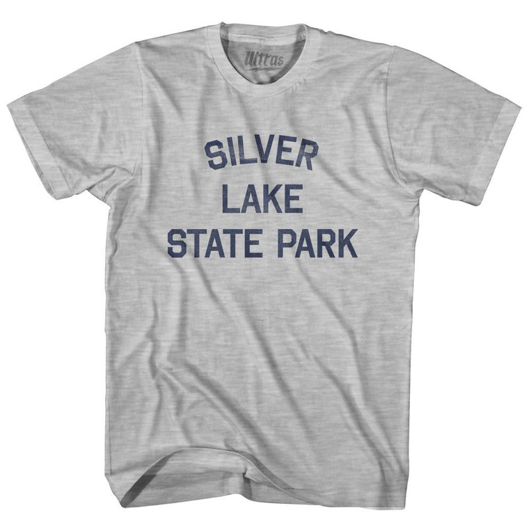 Vermont Silver Lake State Park Womens Cotton Junior Cut Vintage T-shirt-Grey Heather