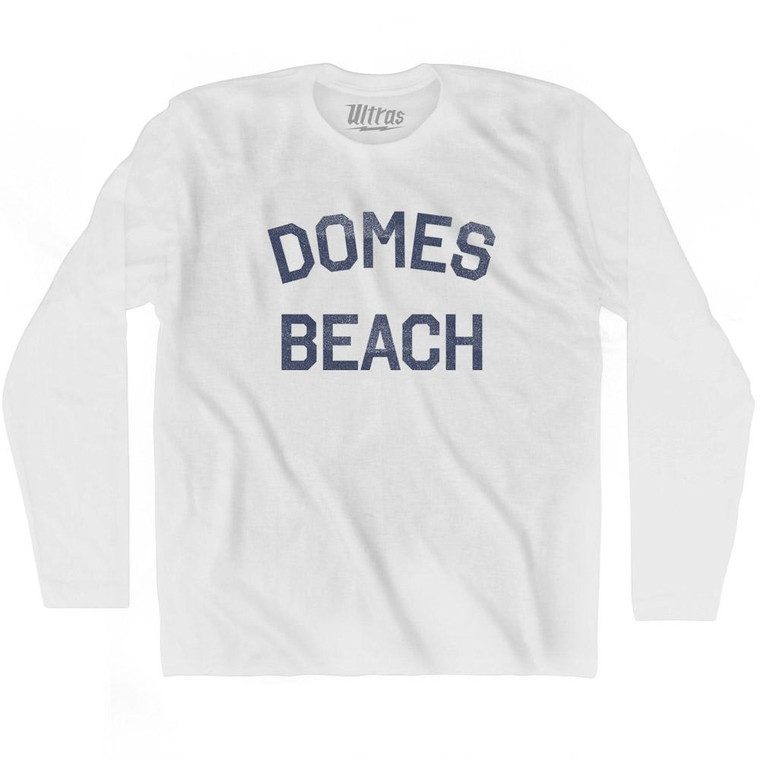 Puerto Rico Domes Beach Adult Cotton Long Sleeve Vintage T-shirt - White
