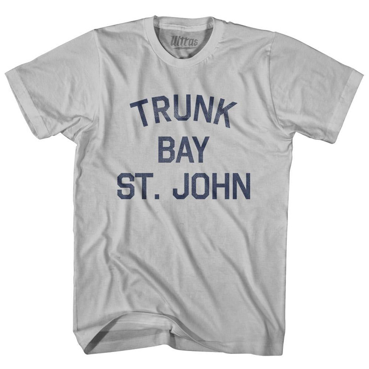 U.S. Virgin Islands Trunk Bay, St. John Adult Cotton Vintage T-shirt - Cool Grey
