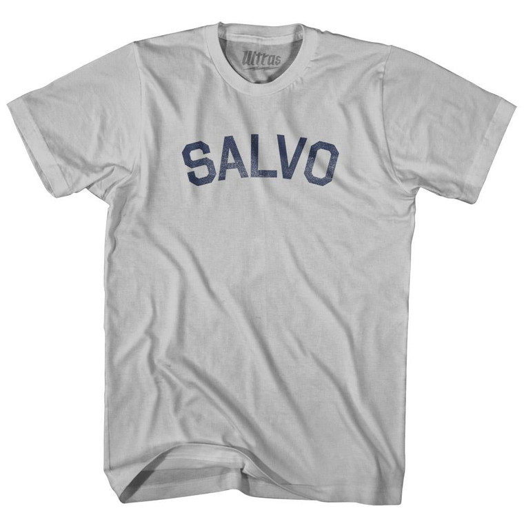 North Carolina Salvo Adult Cotton Vintage T-shirt - Cool Grey