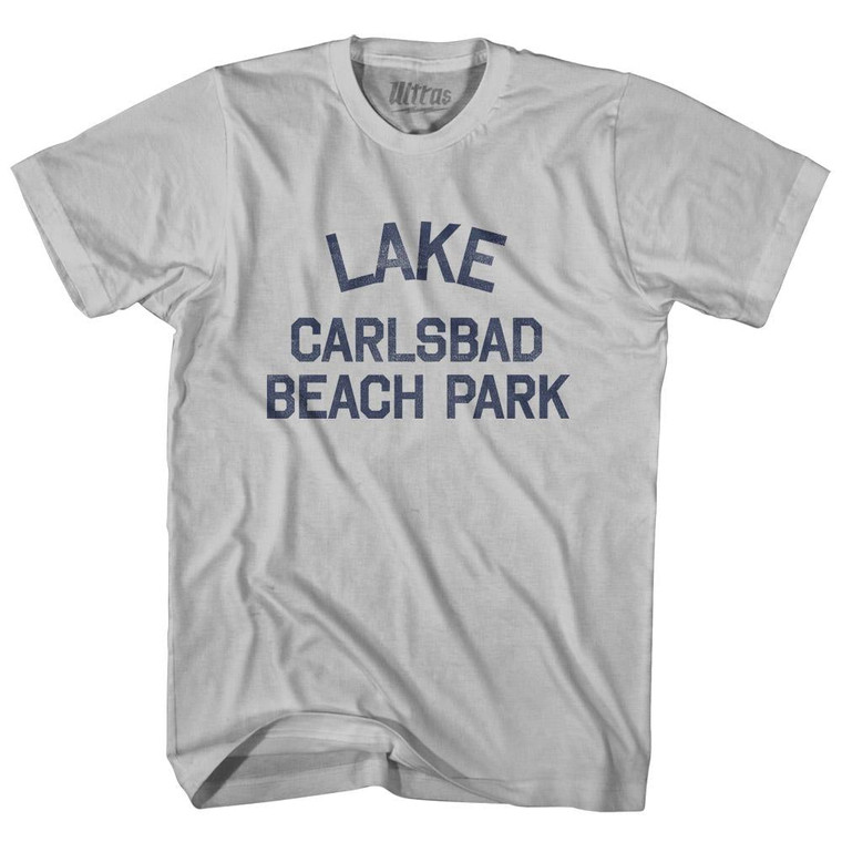 New Mexico Lake Carlsbad Beach Park Adult Cotton Vintage T-shirt - Cool Grey