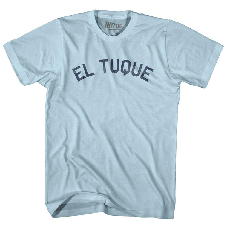 Puerto Rico El Tuque Adult Cotton Vintage T-shirt - Light Blue