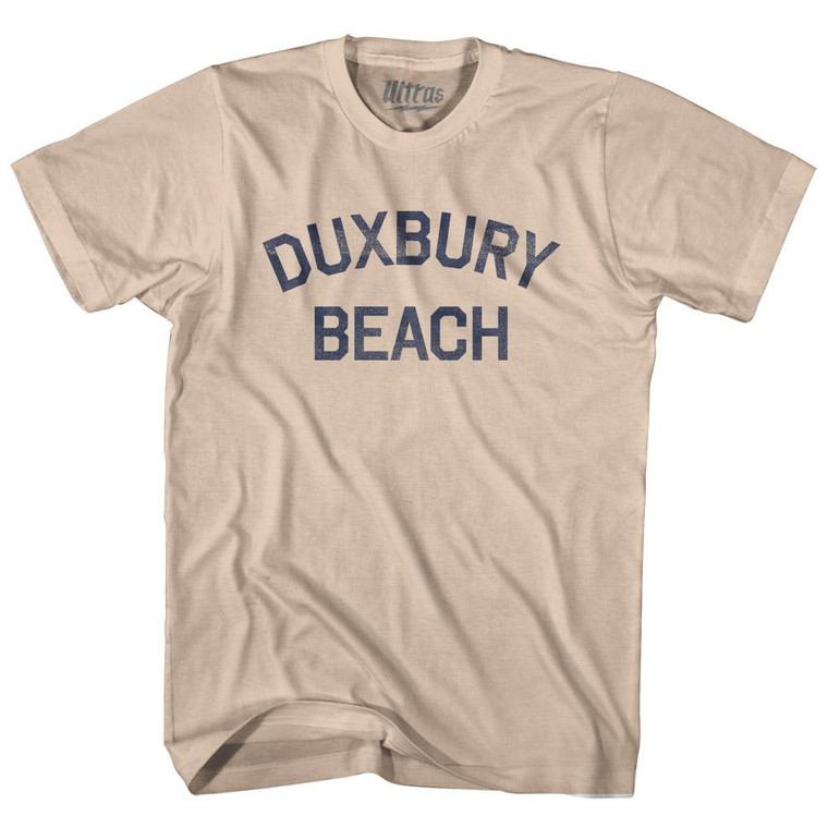 Massachusetts Duxbury Beach Adult Cotton Vintage T-shirt - Creme