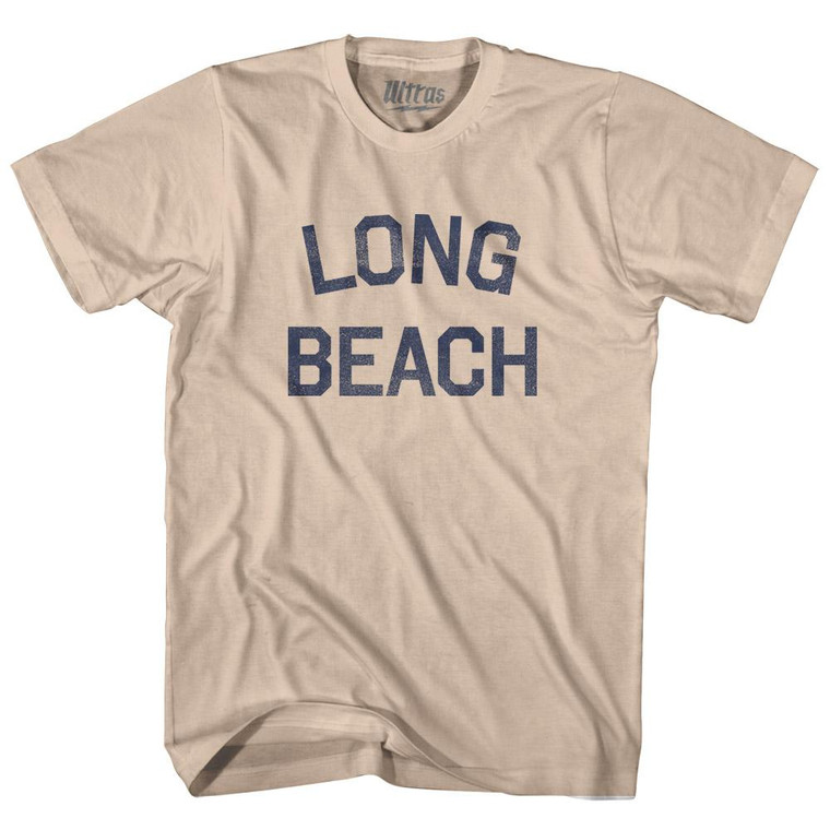 Mississippi Long Beach Adult Cotton Vintage T-shirt - Creme