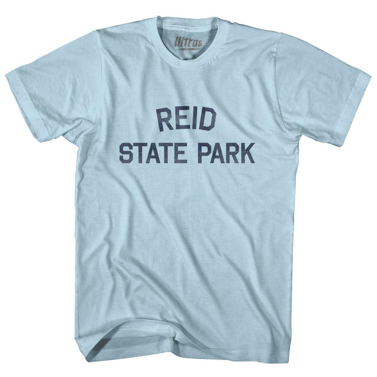 Maine Reid State Park Adult Cotton Vintage T-shirt - Light Blue