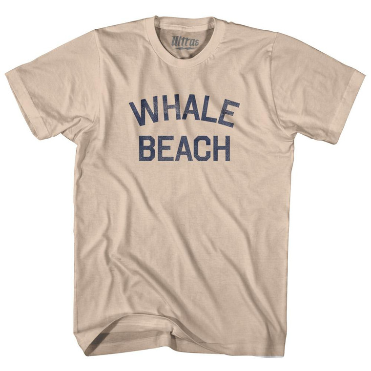 Nevada Whale Beach Adult Cotton Vintage T-shirt - Creme