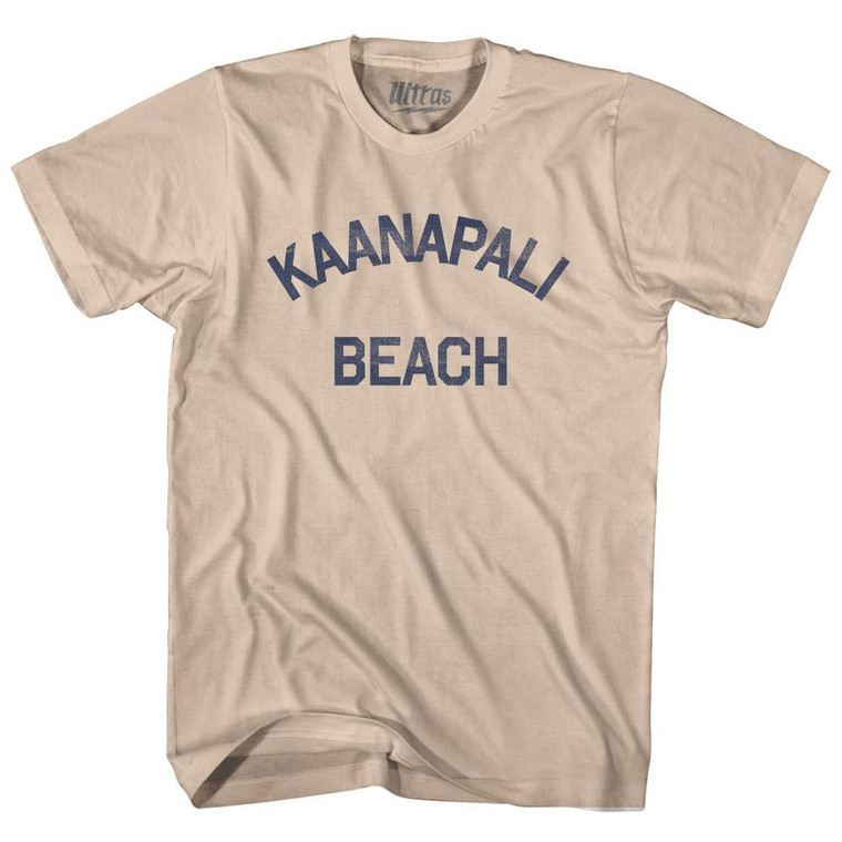 Hawaii Kaanapali Beach Adult Cotton Vintage T-shirt - Creme