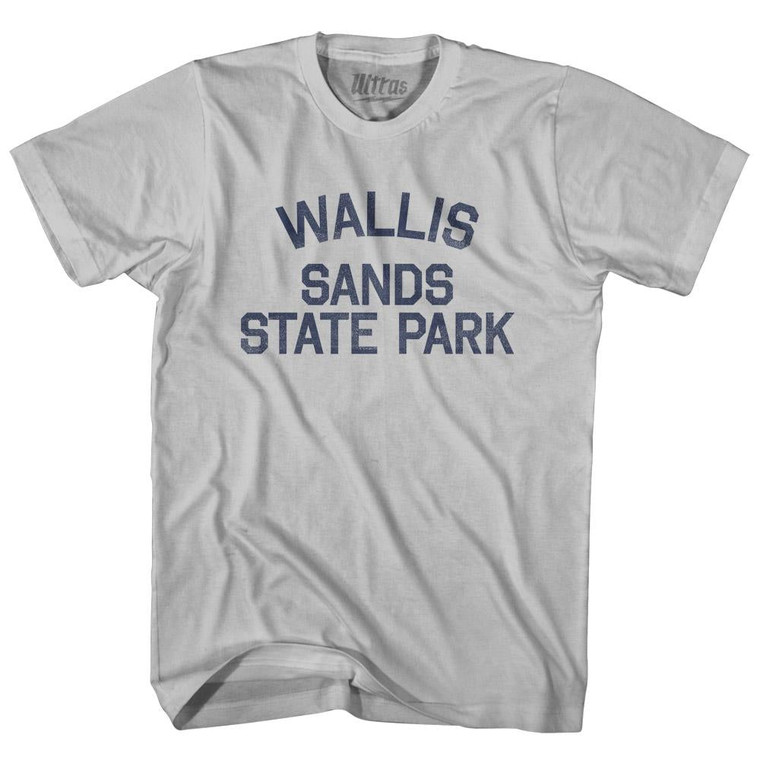 New Hampshire Wallis Sands State Beach Adult Cotton Vintage T-shirt - Cool Grey