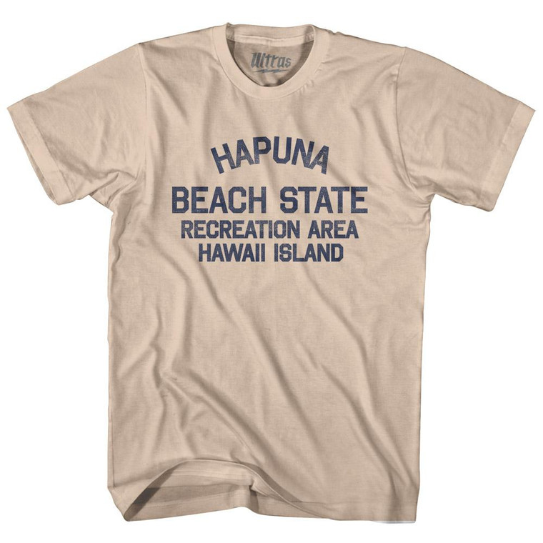 Hawaii Hapuna Beach State Recreation Area Hawaii Island Adult Cotton Vintage T-shirt - Creme