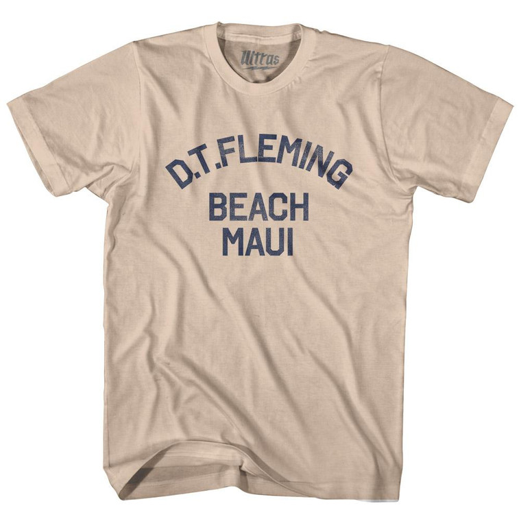 D.T.Fleming Beach Maui Adult Cotton Vintage T-shirt-Creme