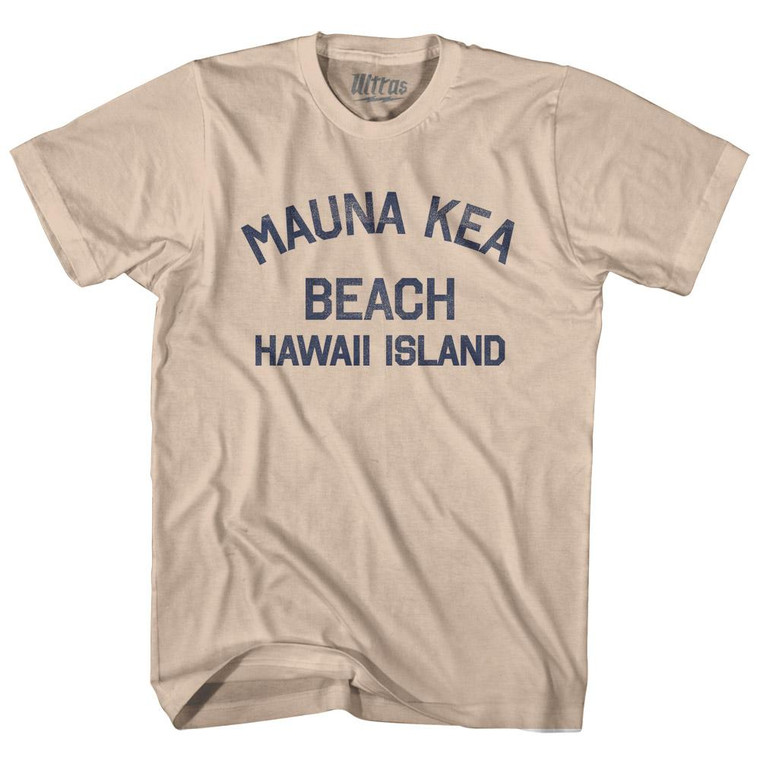 Hawaii Mauna Kea Beach Hawaii Island Adult Cotton Vintage T-shirt - Creme