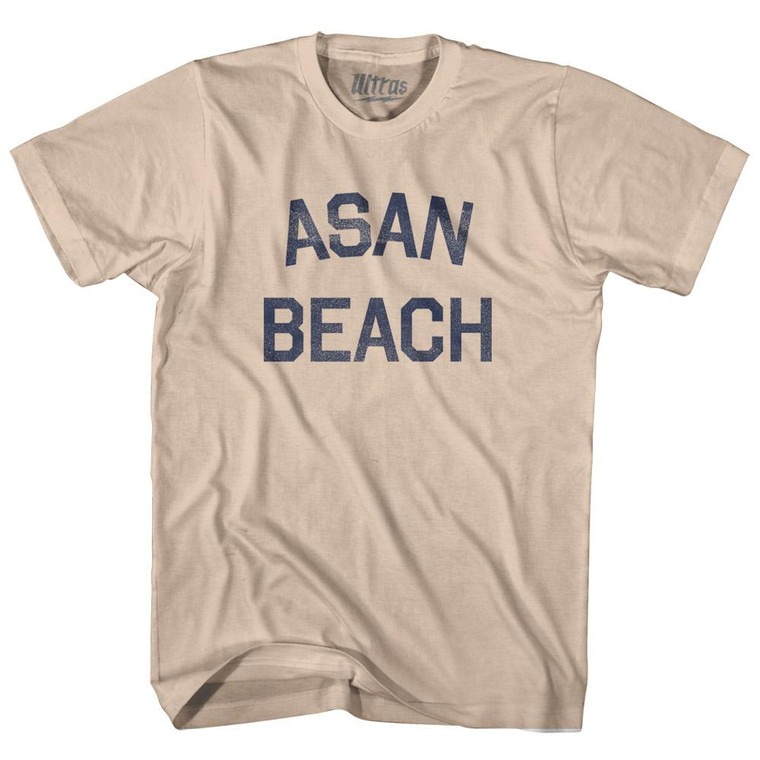 Guam Asan Beach Adult Cotton Vintage T-shirt - Creme