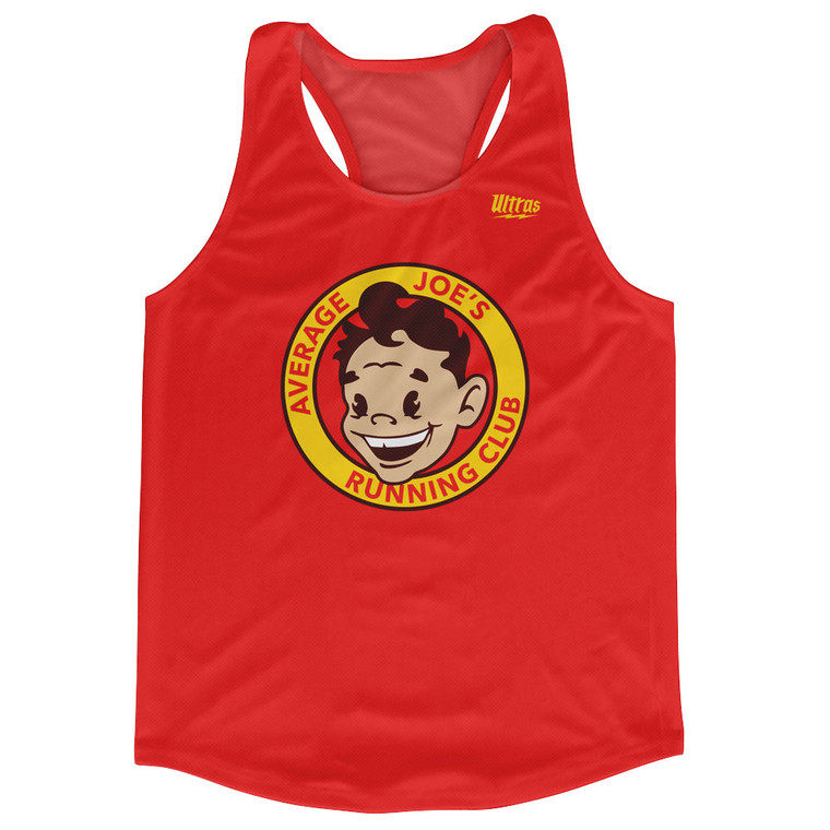 Average Joes Gym Logo Running Racerback Tank Track Singlet Jersey Made In USA - Red