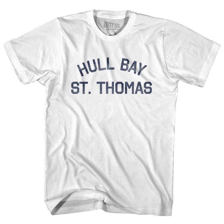 U.S. Virgin Islands Hull Bay, U.S. Virgin Islands, St. Thomas Adult Cotton Vintage T-shirt - White