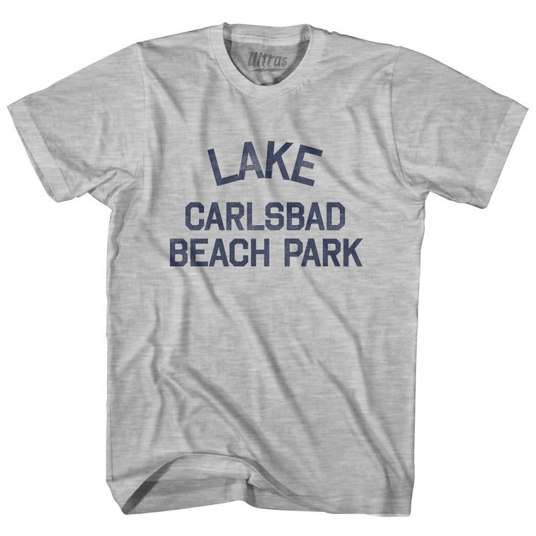 New Mexico Lake Carlsbad Beach Park Adult Cotton Vintage T-shirt - Grey Heather