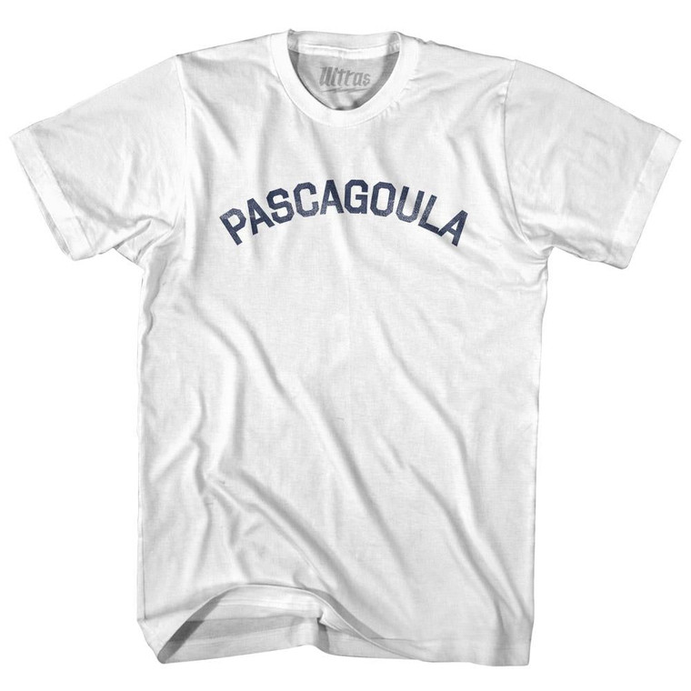 Mississippi Pascagoula Adult Cotton Vintage T-shirt - White