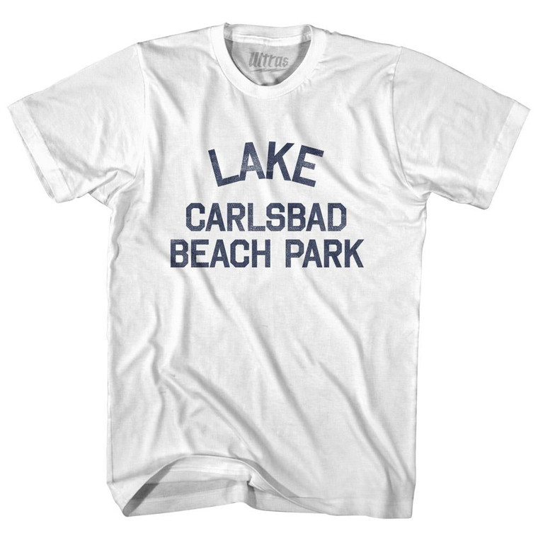 New Mexico Lake Carlsbad Beach Park Adult Cotton Vintage T-shirt-White