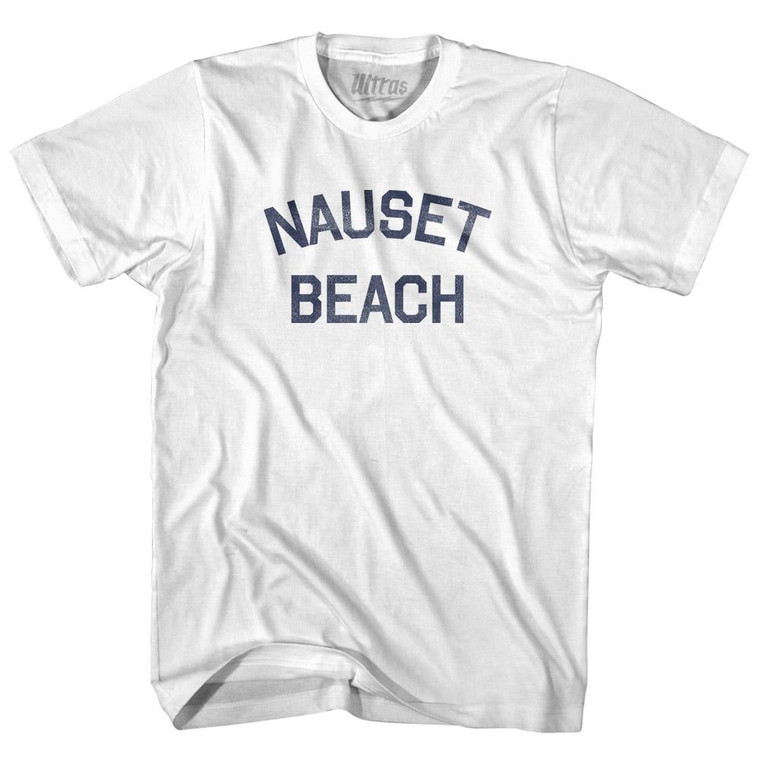 Massachusetts Nauset Beach Adult Cotton Vintage T-shirt - White