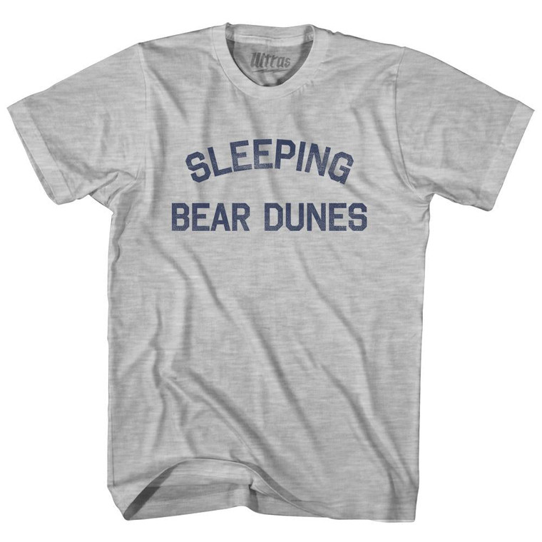 Michigan Sleeping Bear Dunes Adult Cotton Vintage T-shirt - Grey Heather