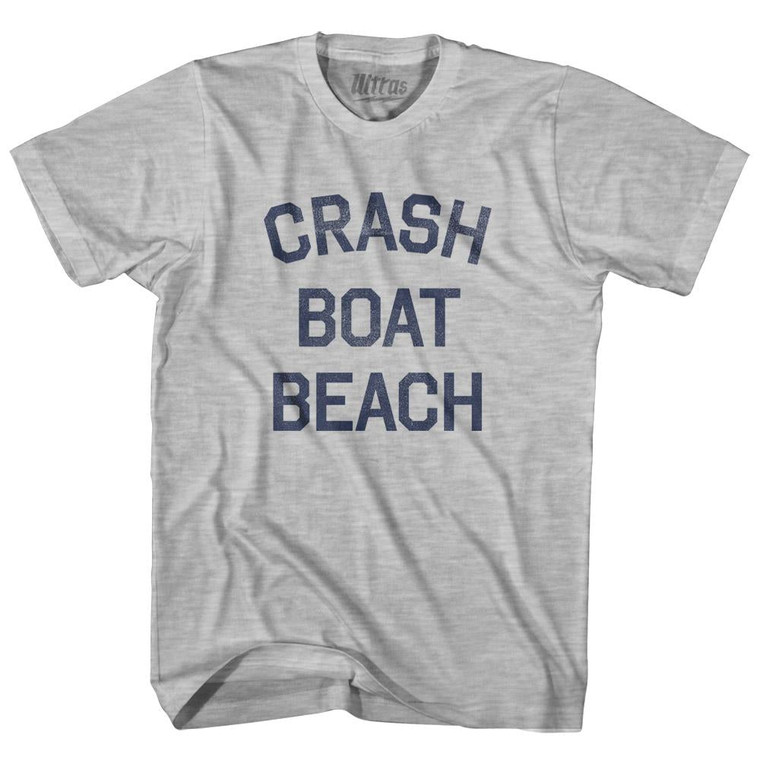 Puerto Rico Crash Boat Beach Adult Cotton Vintage T-shirt - Grey Heather