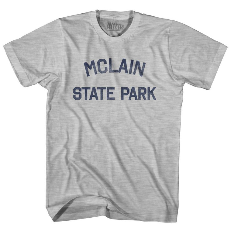 Michigan McLain State Park Adult Cotton Vintage T-shirt - Grey Heather