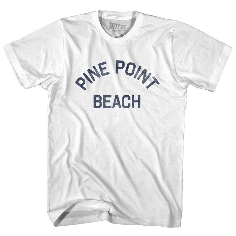 Maine Pine Point Beach Adult Cotton Vintage T-shirt - White Maine Pine Point Beach Adult Cotton Vintage T-shirt - White
