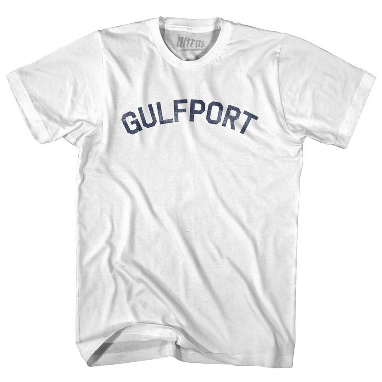 Mississippi Gulfport Adult Cotton Vintage T-shirt - White