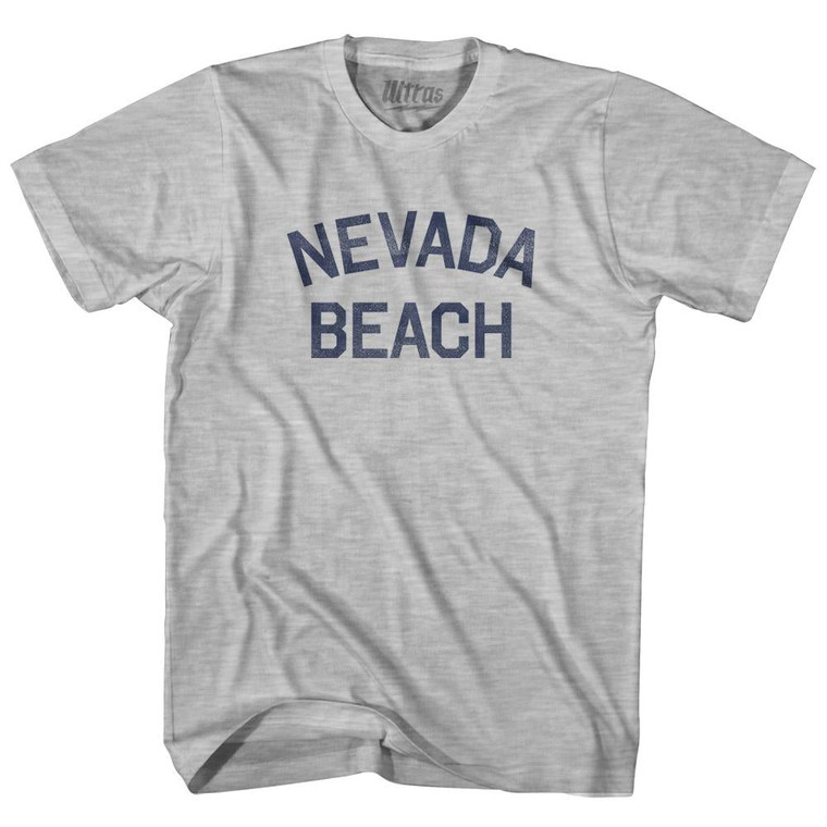 Nevada Nevada Beach Adult Cotton Vintage T-shirt - Grey Heather