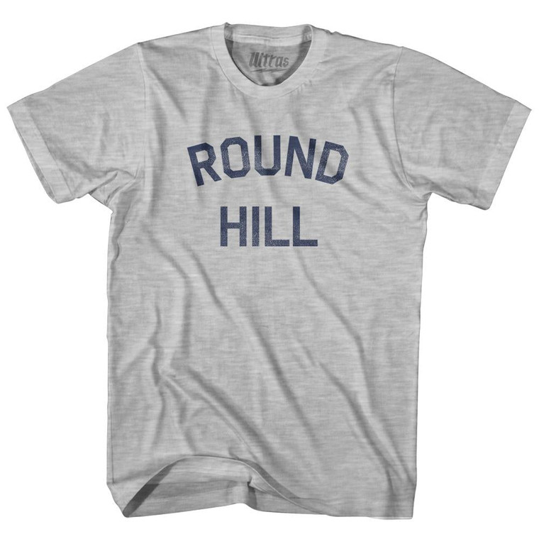 Massachusetts Round Hill Adult Cotton Vintage T-shirt - Grey Heather