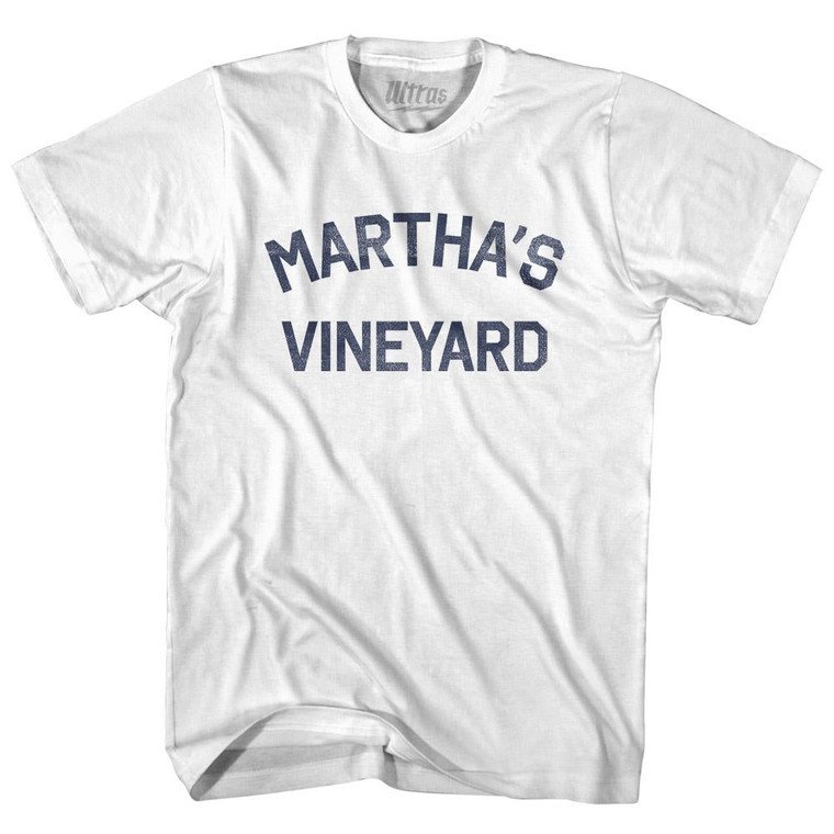 Massachusetts Martha's Vineyard Adult Cotton Vintage T-shirt - White