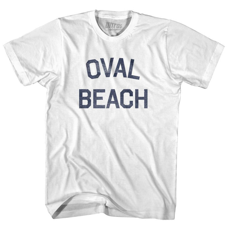 Michigan Oval Beach Adult Cotton Vintage T-shirt - White