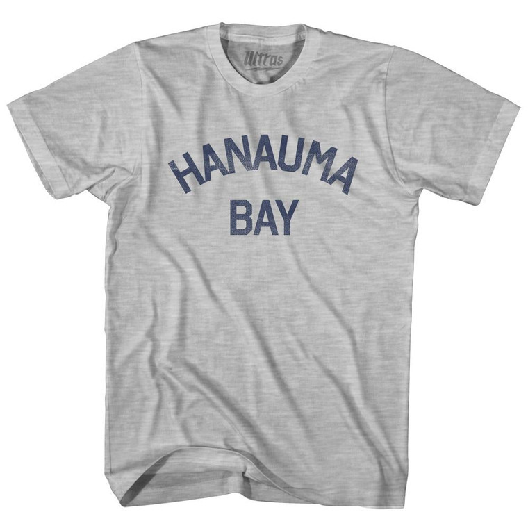 Hawaii Hanauma Bay Adult Cotton Vintage T-shirt - Grey Heather