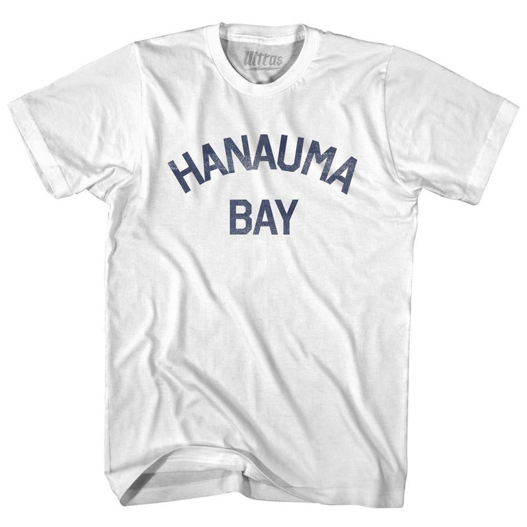 Hawaii Hanauma Bay Adult Cotton Vintage T-shirt - White Hawaii Hanauma Bay Adult Cotton Vintage T-shirt - White