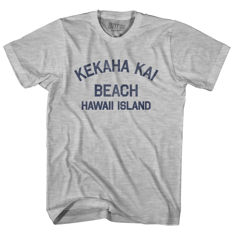Hawaii Kekaha Kai Beach Hawaii Island Adult Cotton Vintage T-shirt - Grey Heather