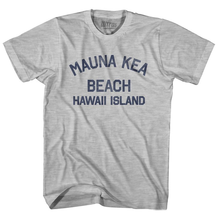 Hawaii Mauna Kea Beach Hawaii Island Adult Cotton Vintage T-shirt - Grey Heather
