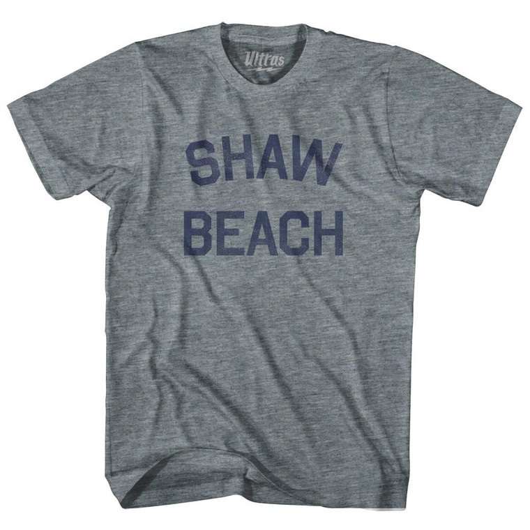 West Virginia Shaw Beach Adult Tri-Blend Vintage T-shirt - Athletic Grey