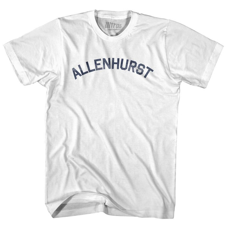 New Jersey Allenhurst Womens Cotton Junior Cut Vintage T-shirt - White