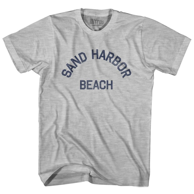 Nevada Sand Harbor Beach Womens Cotton Junior Cut Vintage T-shirt - Grey Heather