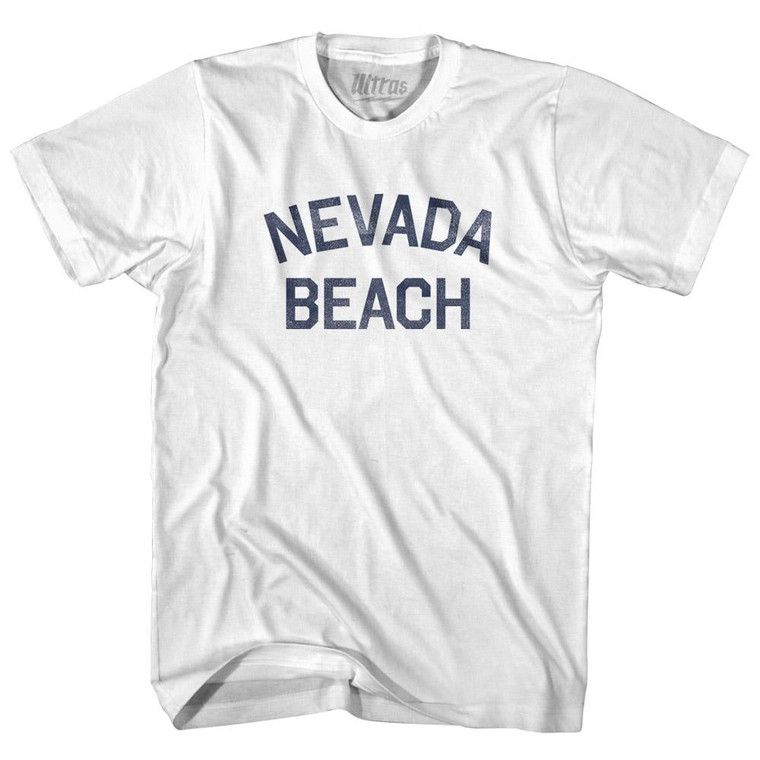 Nevada Nevada Beach Womens Cotton Junior Cut Vintage T-shirt - White