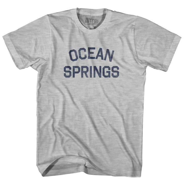 Mississippi Ocean Springs Womens Cotton Junior Cut Vintage T-shirt - Grey Heather